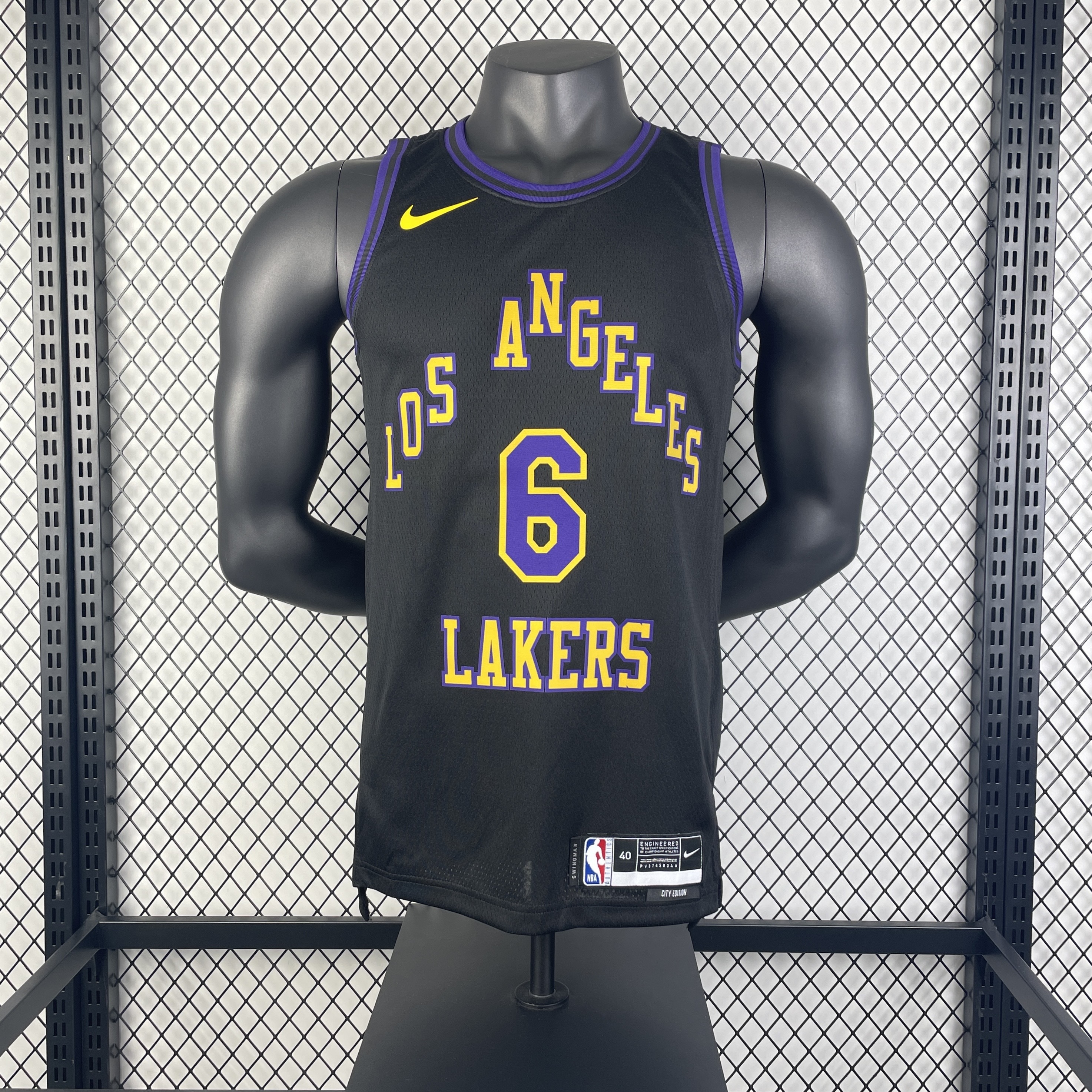 Men Los Angeles Lakers #6 James black 2025 NBA  jersey->los angeles lakers->NBA Jersey